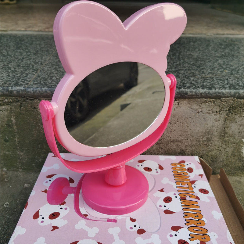 化妆镜美乐mymelody麦乐乐迪头形旋转镜子台式化妆