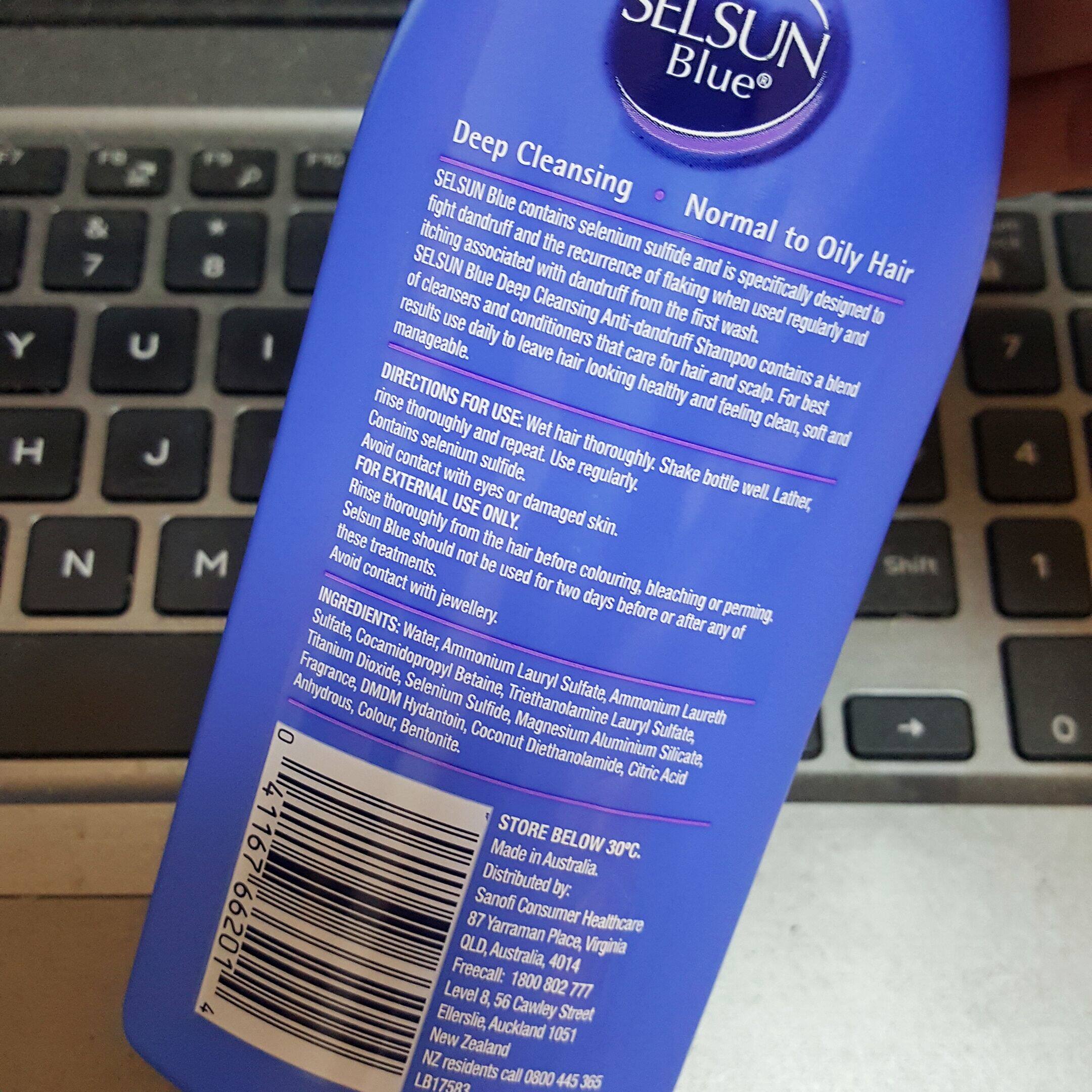 现货新西兰selsungoldblue洗发水去油去屑头皮屑200ml洗发水