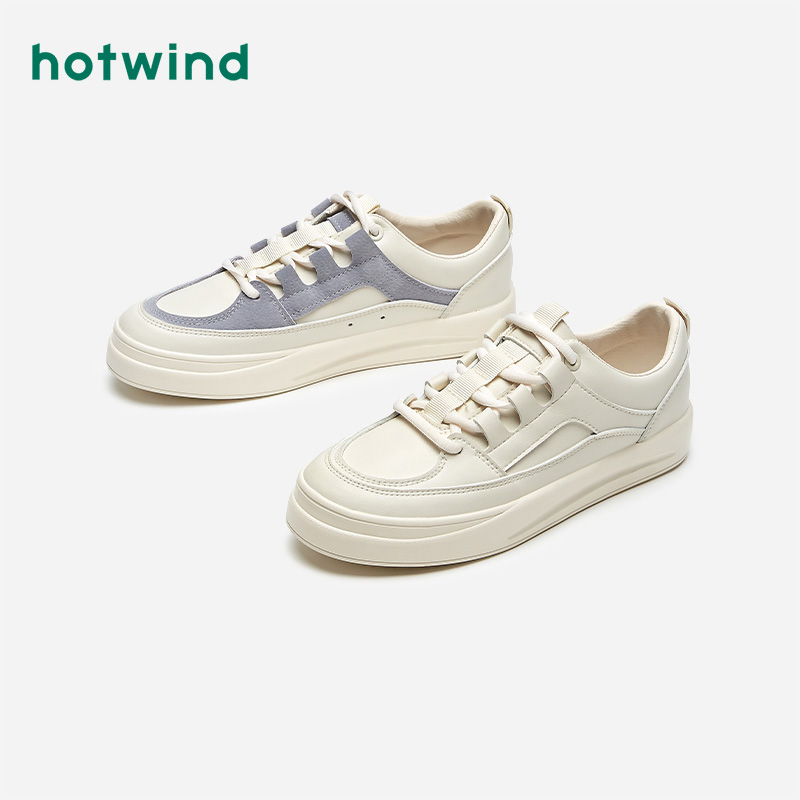 Hotwind 热风 2021新款女士休闲拼色板鞋 2色 H14W1130