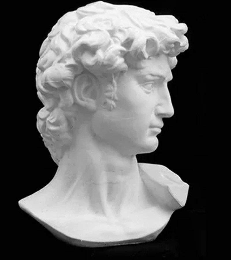 大卫石膏32cm美术教学素描写生家居装饰快递上门石膏像