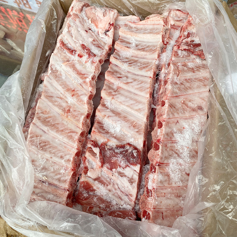 新鲜冷冻猪寸排猪排排骨猪肋排猪小排20斤酒店餐厅猪排