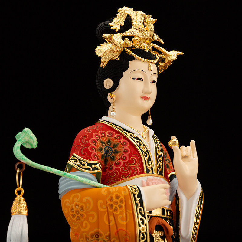 泰山碧霞元神像台湾铜鎏供奉东岳老母娘娘奶奶摆件