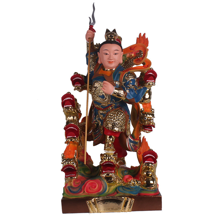 哪吒太子李哪吒道教中坛元帅三太彩绘树脂龙太子摆件
