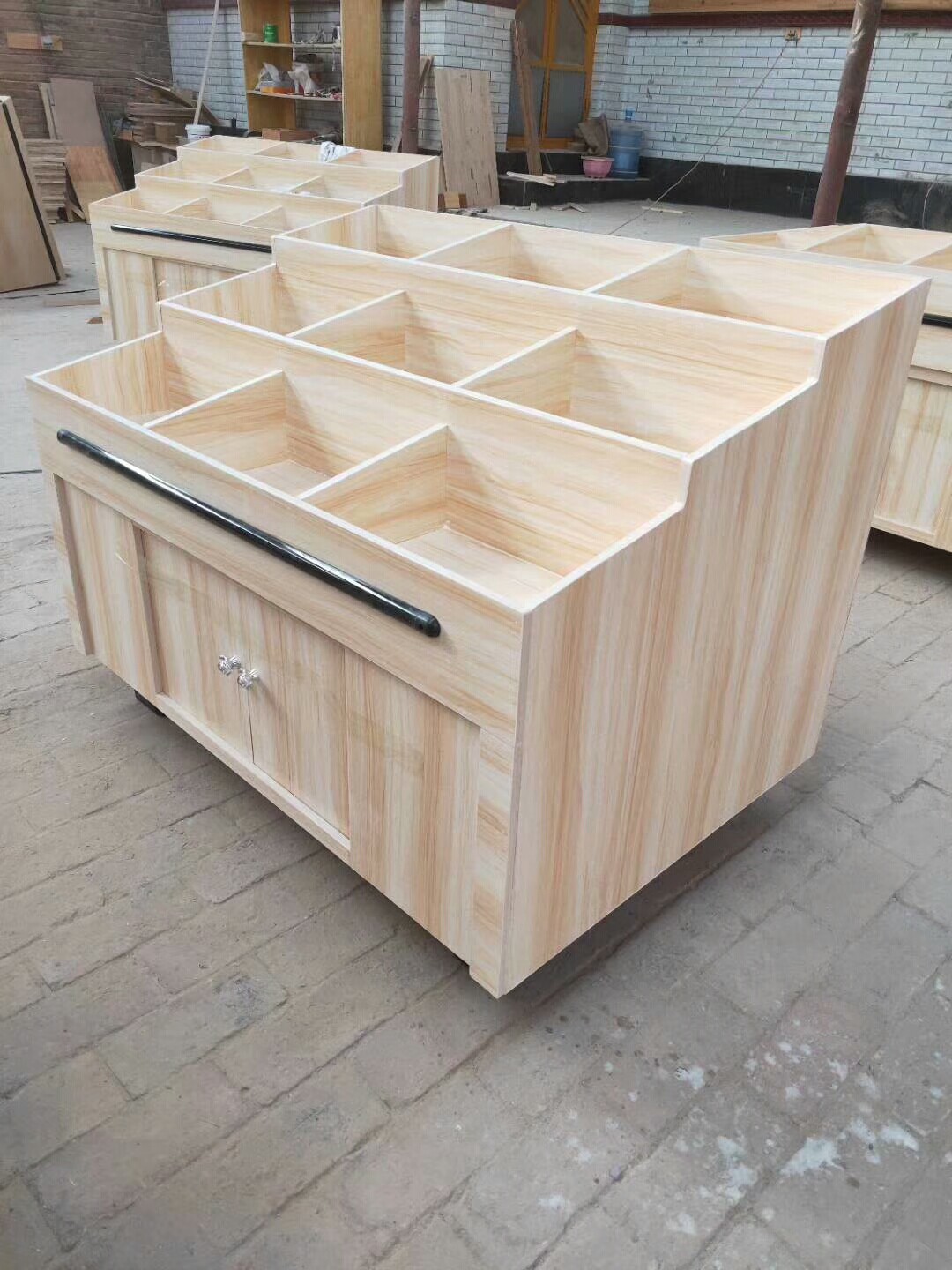 超市散货货柜木质干果糖果食品货架木制米粮商用展示柜