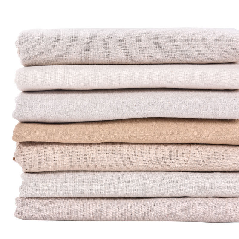 麻布布料亚麻布纯色沙发面料棉麻粗麻桌布挂布海绵垫