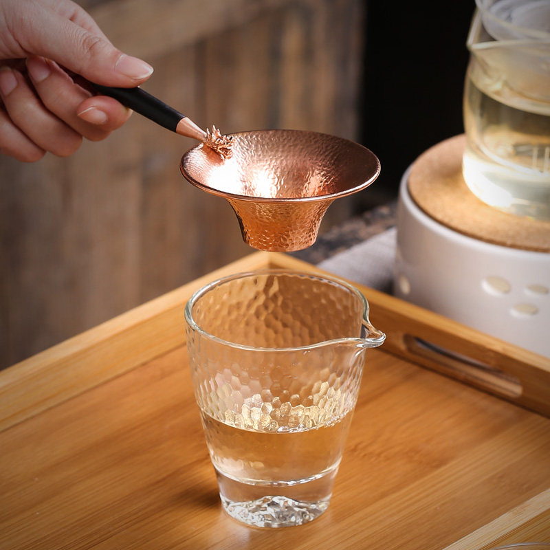 纯铜功夫茶漏茶茶叶滤网过滤网滤茶器茶隔创意茶滤