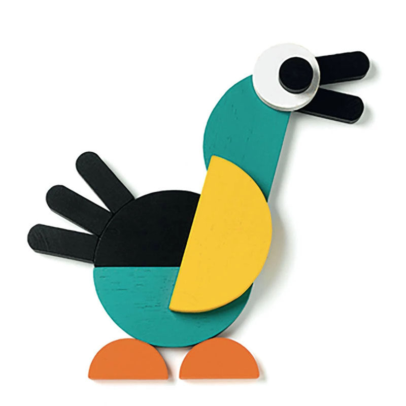 法国djeco百变动物艺术积木创意动物拼图早教启蒙幼儿园玩具3岁