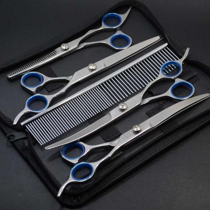 包邮沙宣宠物美容剪刀直剪牙剪上翘下翘7英寸狗狗美容剪