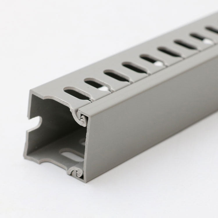 pvc灰色配线槽电缆配电柜箱走线槽阻燃u型行线槽明装阻燃塑料线槽
