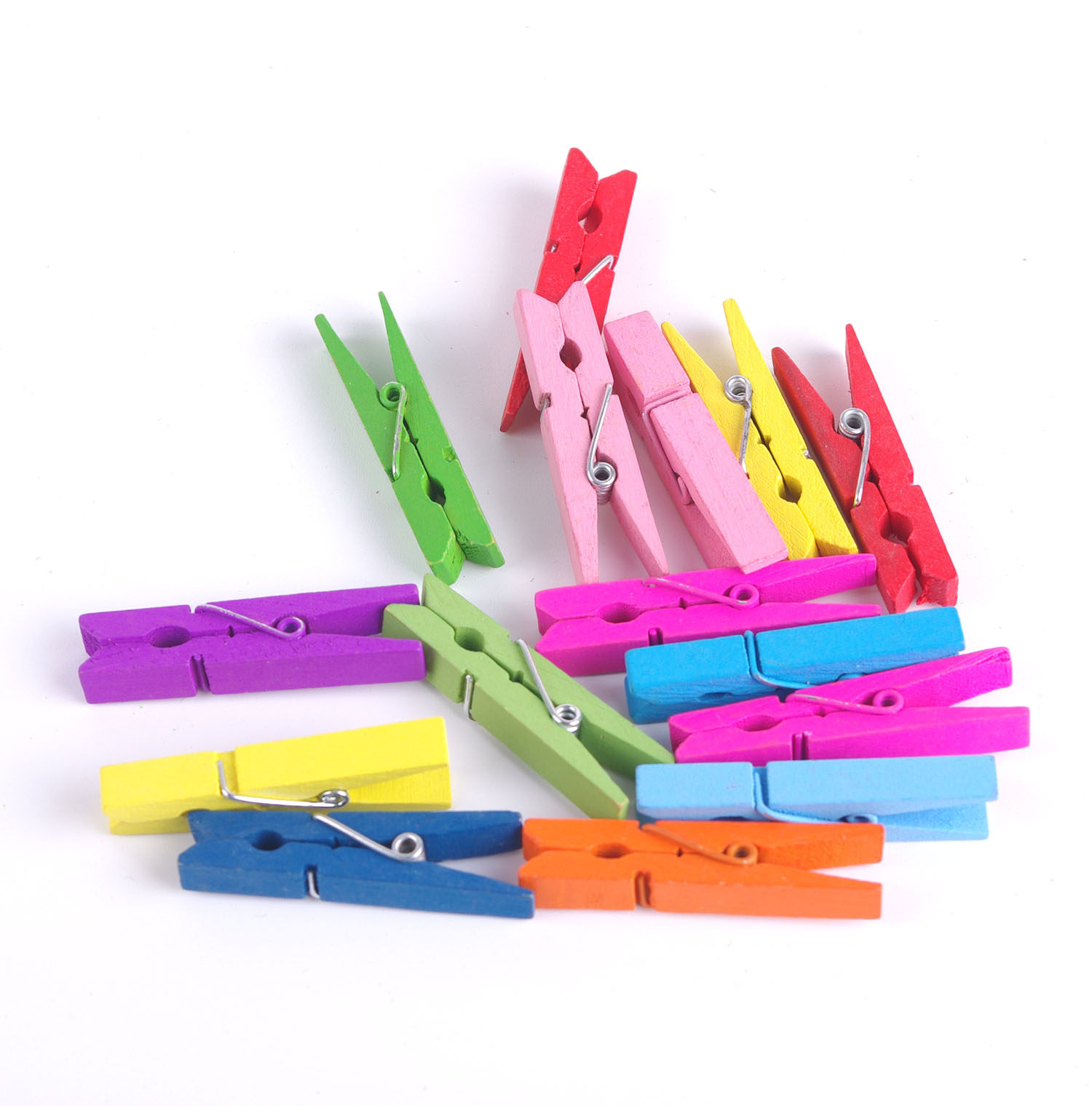 73cm小木夹子20个幼儿园手工diy制作材料迷你彩色其他手工制作