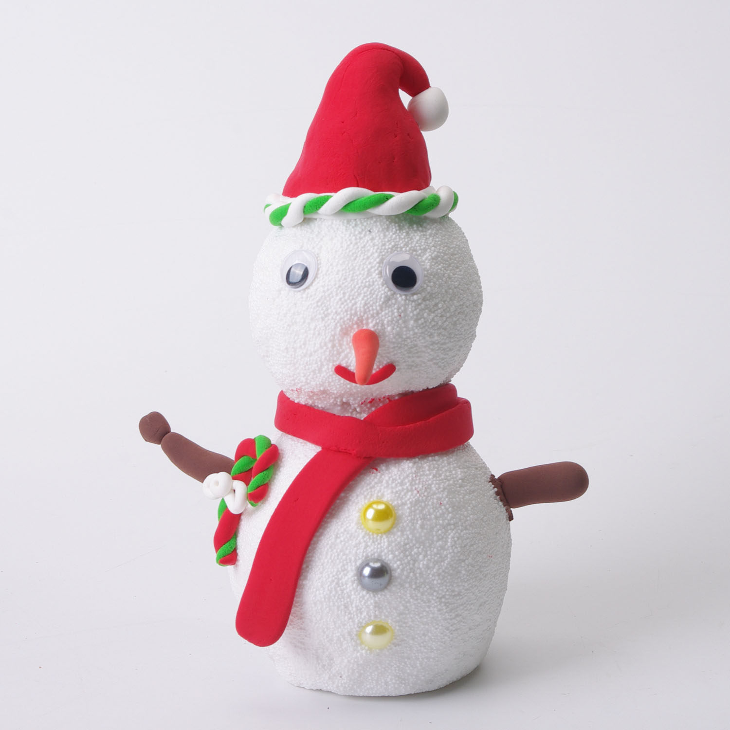 儿童手工圣诞雪人房屋创意超轻粘土彩泥太空圣诞礼品