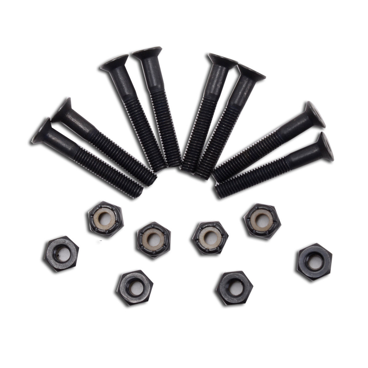 双翘黑色配件滑板桥钉金色六角四轮29mm板桥滑板