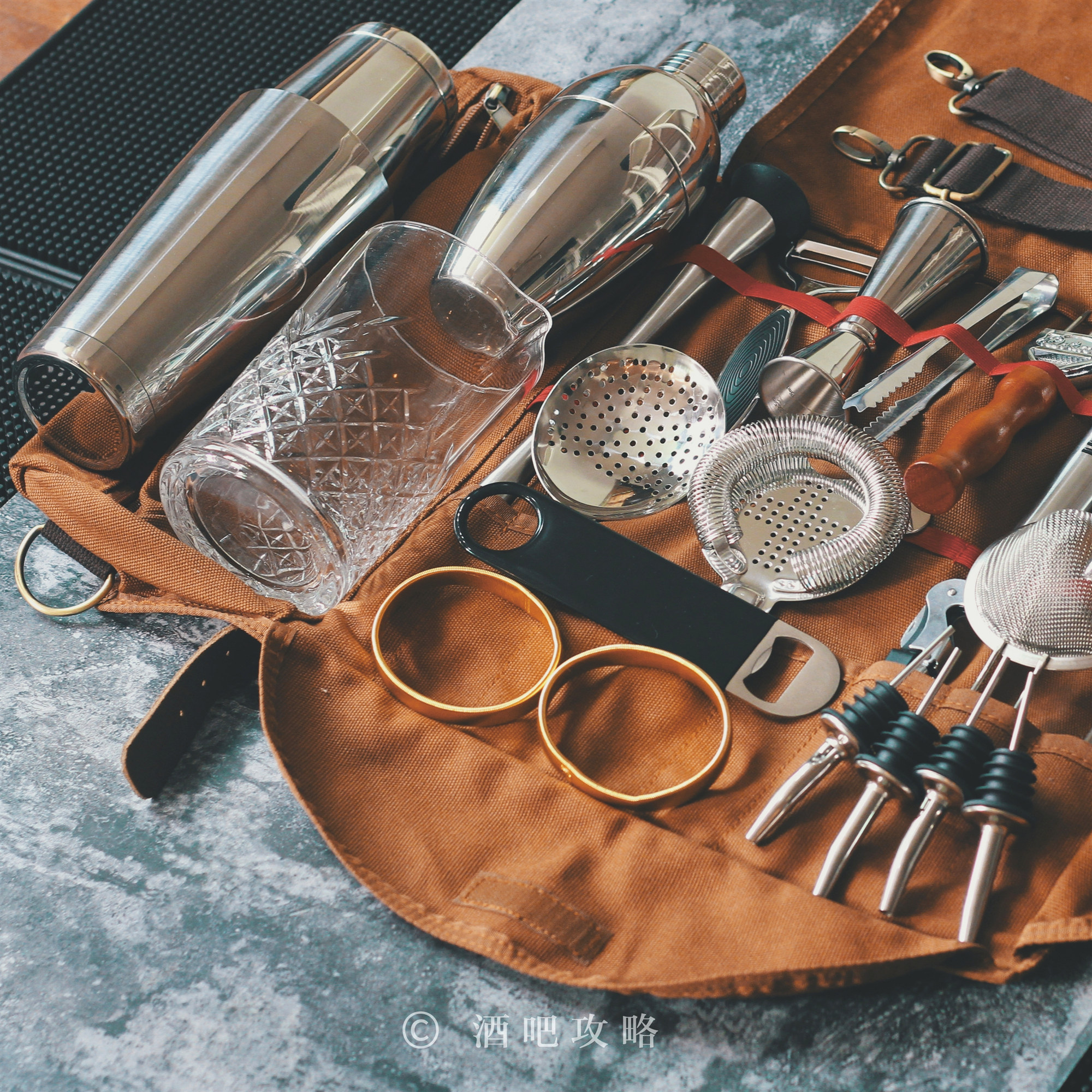 酒吧攻略调酒师标配基础全能调酒工具套装学调酒入门自学用具