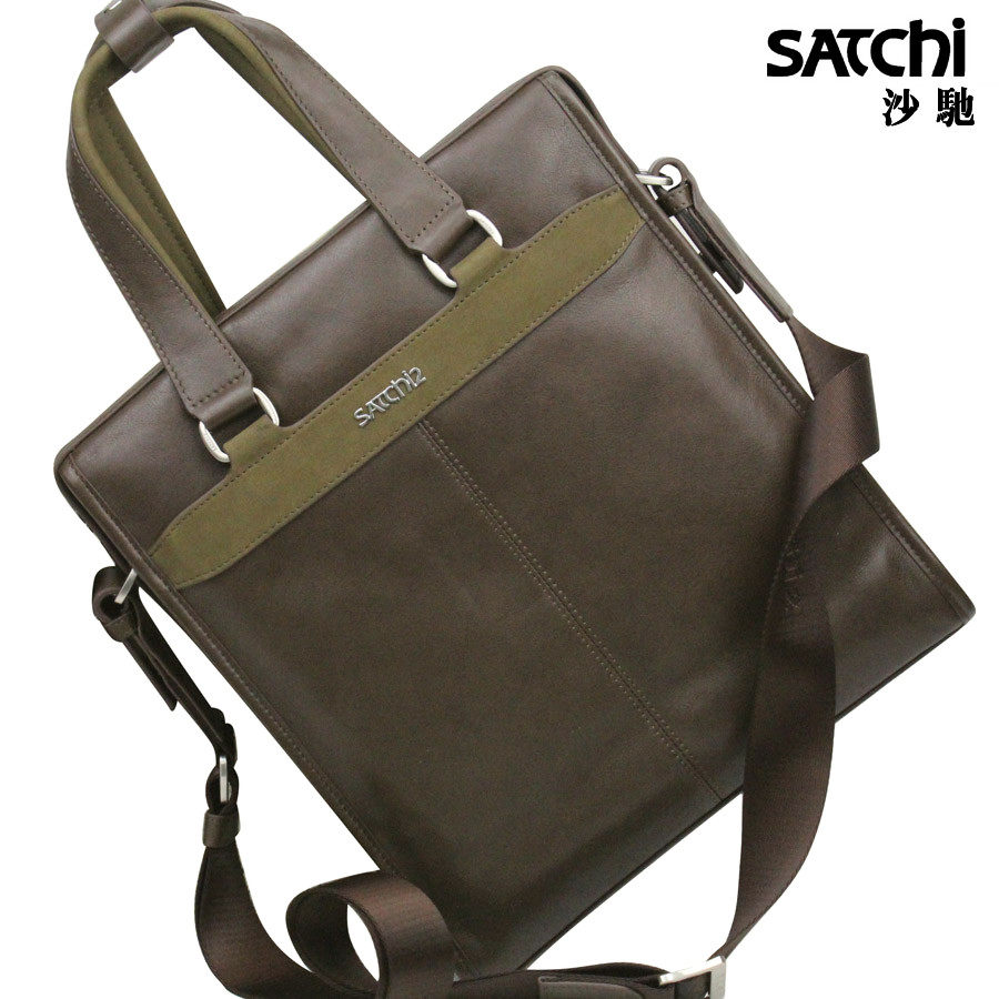 satchi沙驰男包专柜包邮男士牛皮手提商务lm904053-2k男士包袋