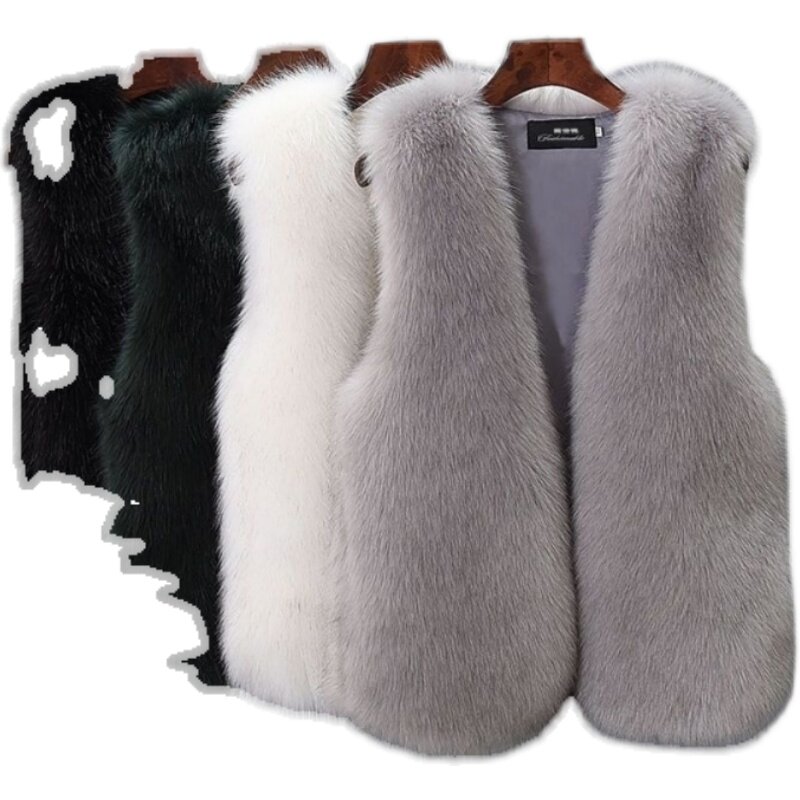 2022年新款貂皮马甲女冬短款整貂大衣真毛年轻皮草