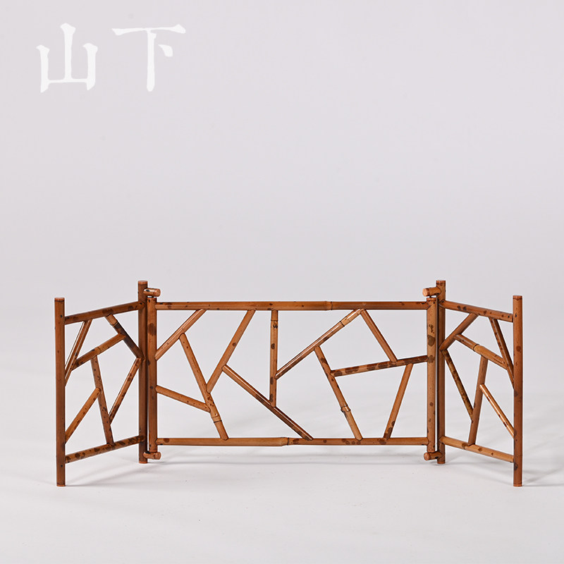 福建湘妃竹屏风老竹桌面围栏茶艺表演专用隔断茶道