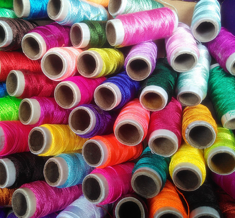 丝线冰丝合股绣花线绣鞋鞋垫轴线丝光光线手工线