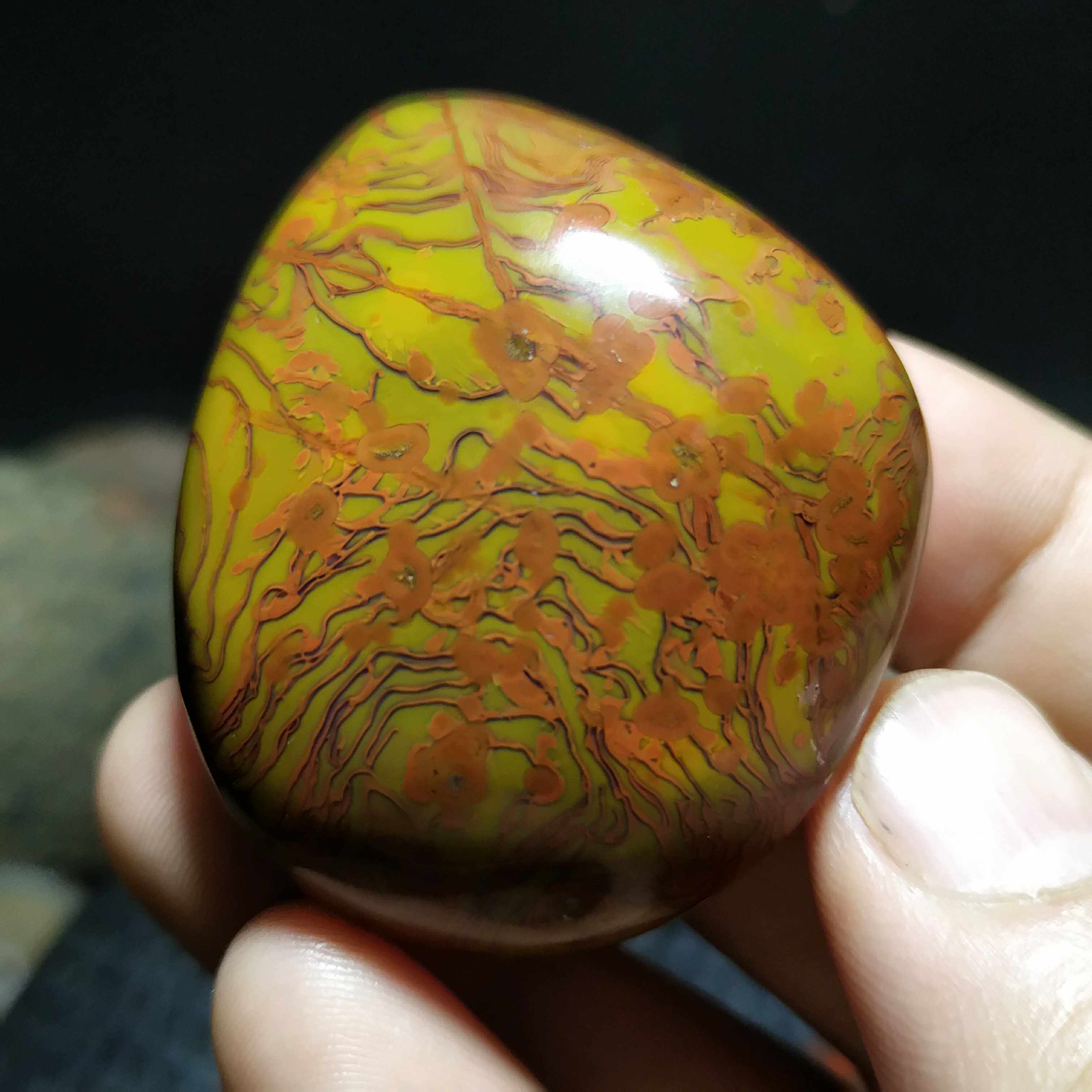 战国宣化上谷玛瑙随型吊坠手把象形血丝摆件摆件