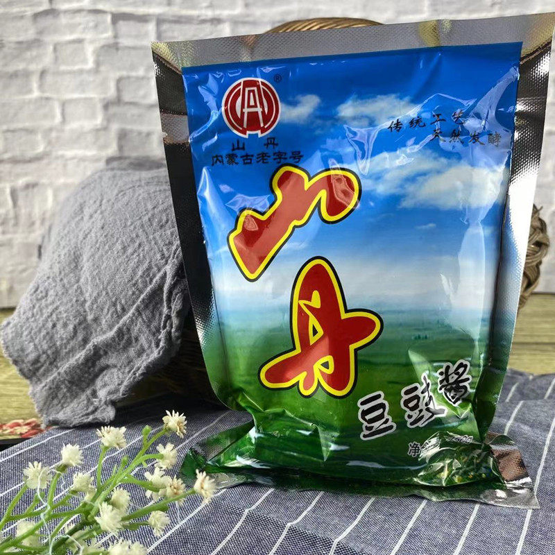 大酱内蒙古赤峰巴林旗山丹牌豆豉450克袋装东北酱类调料
