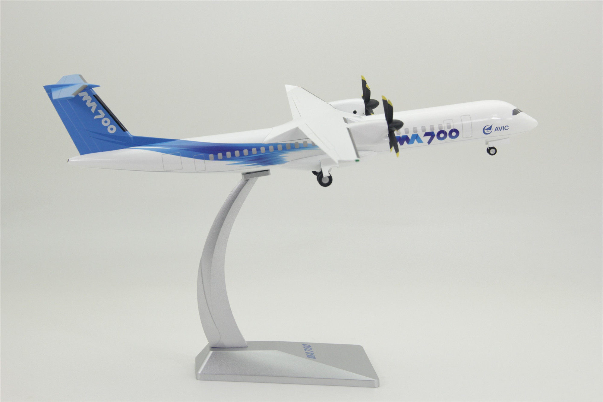 飞机模型新舟新型涡桨支线ma700合金运输机航模