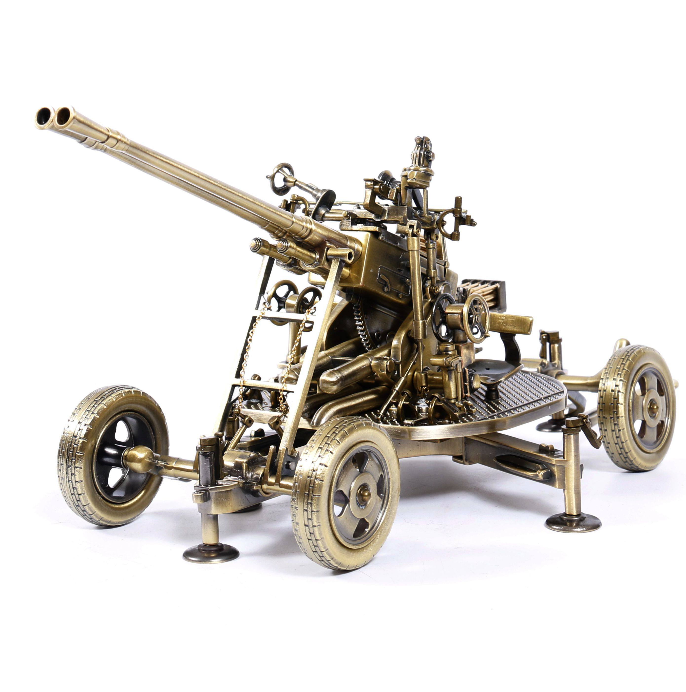 模型周年纪念高炮式双毫米高射炮成品合金坦克