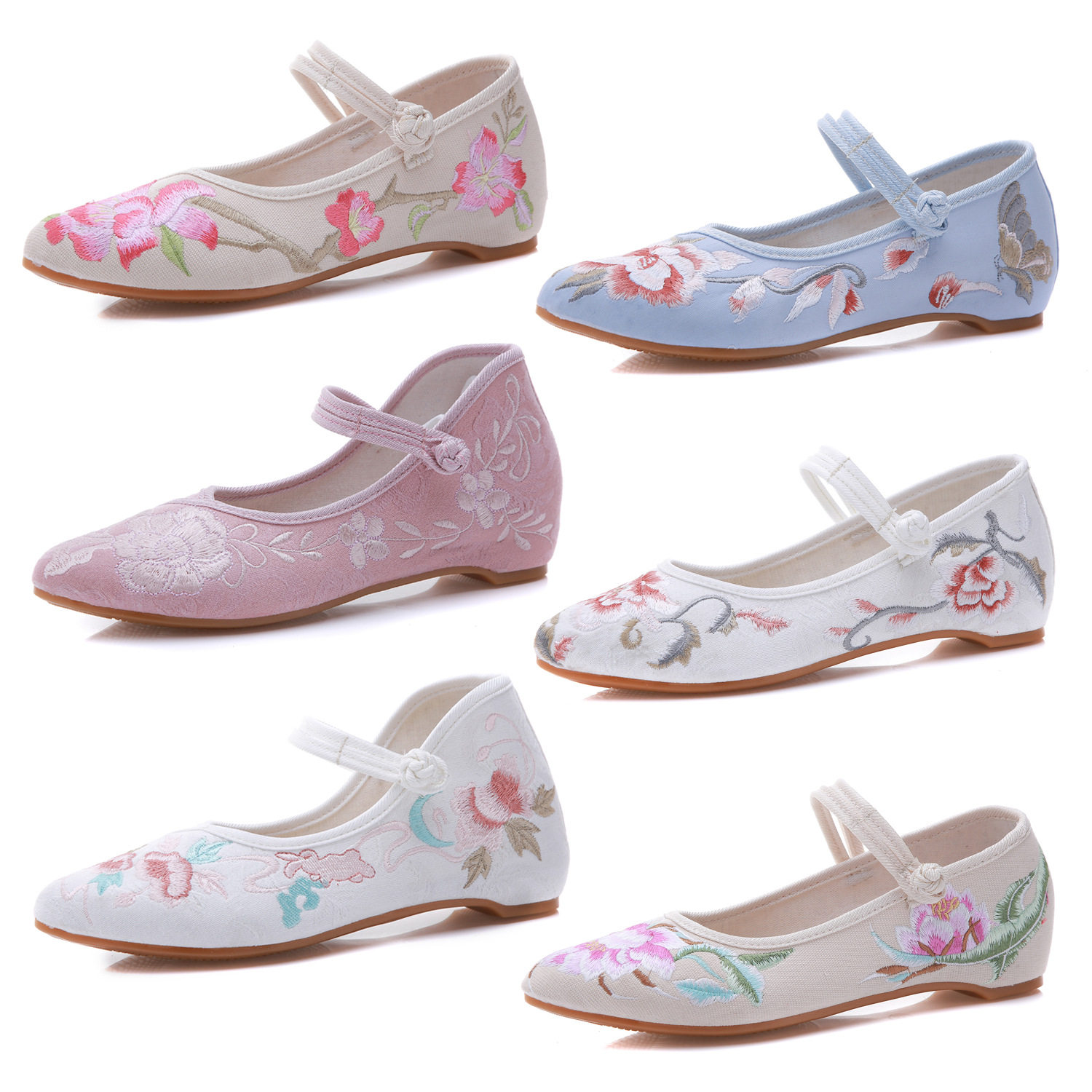 少女成人刺绣单鞋网红现货魏晋敦煌飞天影视单鞋