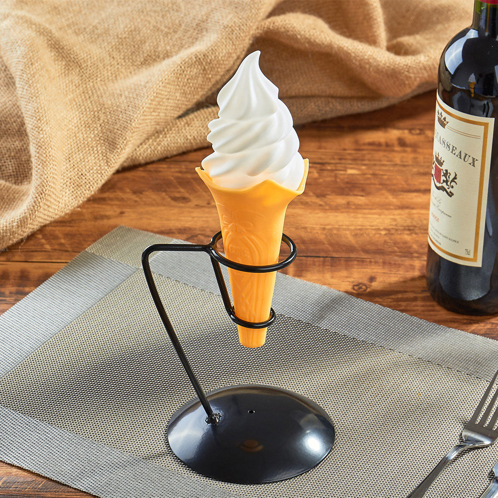 模型冰淇淋塑料雪糕双色花边支架仿真水果