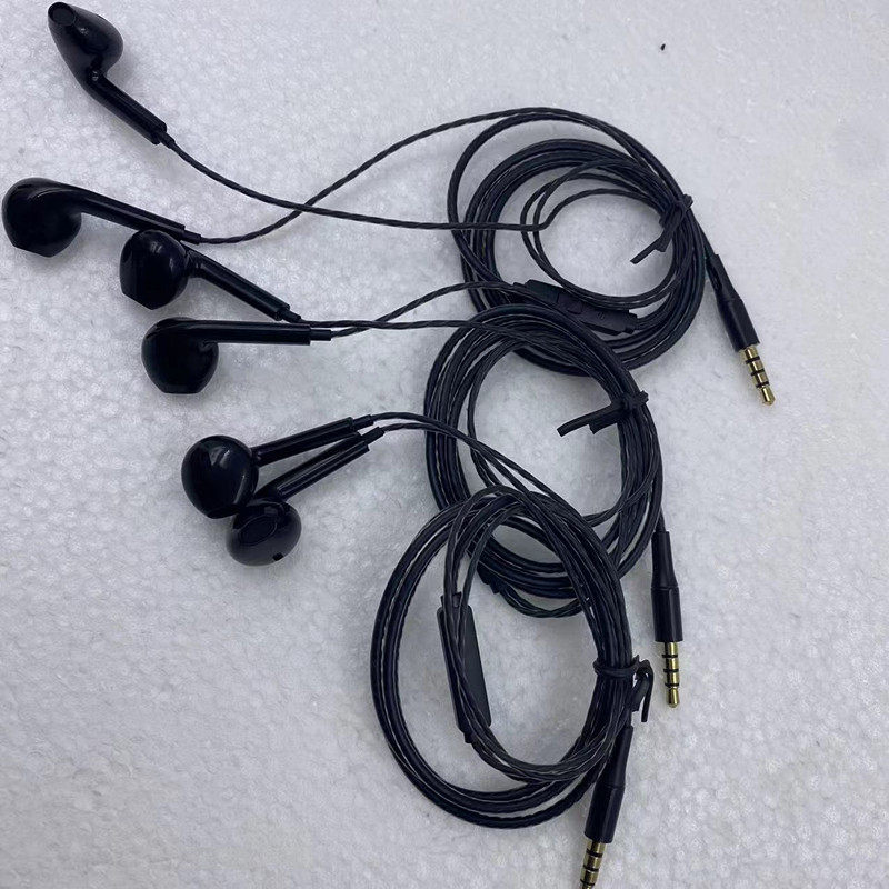 水晶线带耳机适用安卓苹果通用调音3.5mm线控普通有线耳机