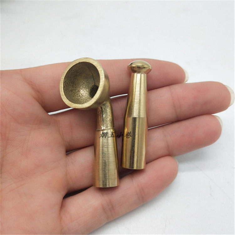 配件旱烟小号黄铜烟嘴烟锅便携烟斗组装老式烟嘴