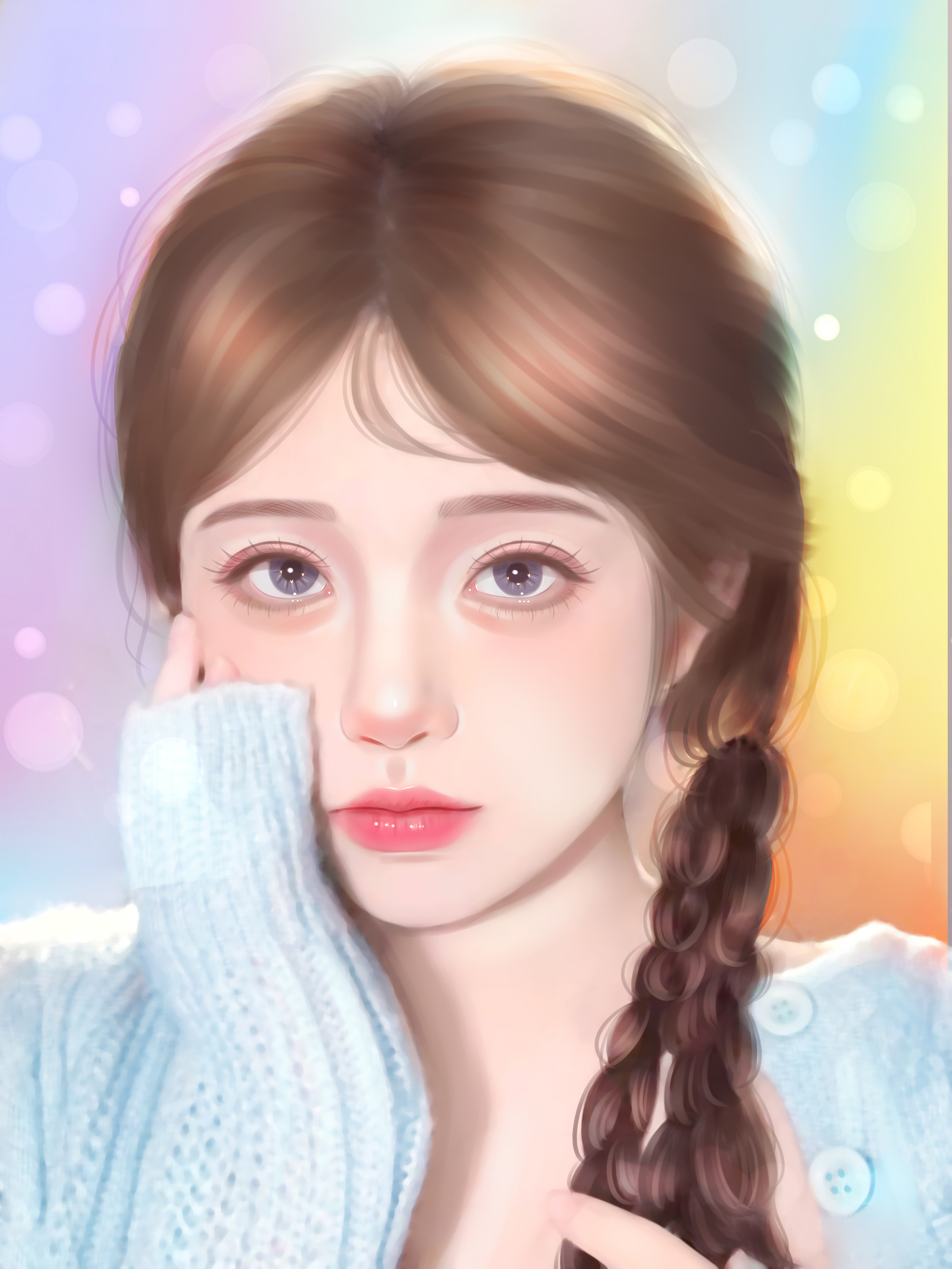 头像鸭鸭风头转手手绘定制情侣画像卡通真人手绘真人漫画