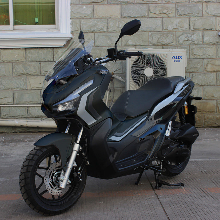 嘉爵启程雪豹金钱豹燃油150cc水冷踏板摩托电喷摩托车整车