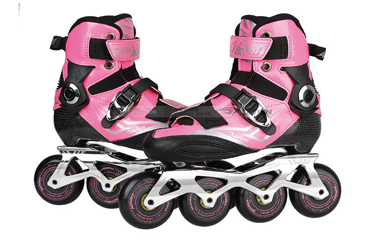 埃克森rw碳纤轮滑花式刹车专业溜冰鞋直排男女直排轮