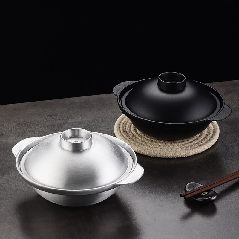 煲仔砂锅港式干饭平底煲仔锅家用小铁饭铝小火砂锅