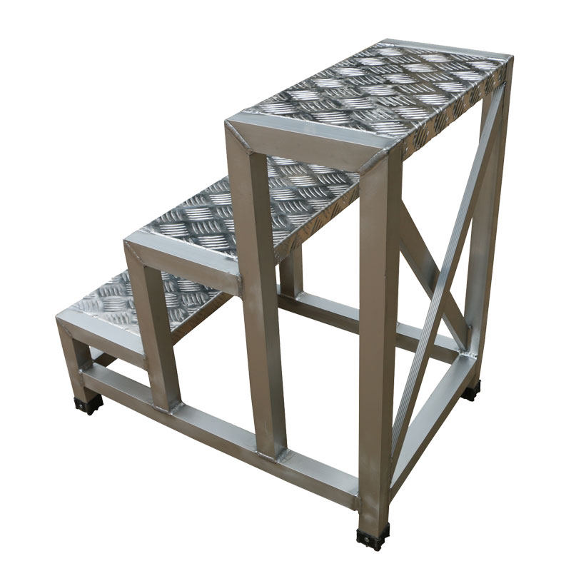 创铭铭牌铝合金脚踏踏步梯铝梯台阶梯子家用工厂家用梯