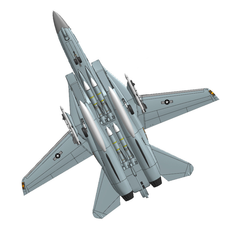 f14舰载战斗仿真飞机航模模型ugmax三维立体航模