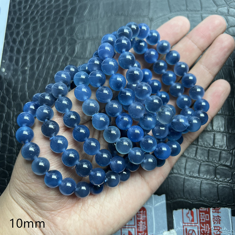 特价糖心玛瑙单圈手链蓝色8mm手链