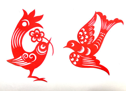 剪纸中国国风传统手工富贵喜鹊窗花成品花鸟喜字