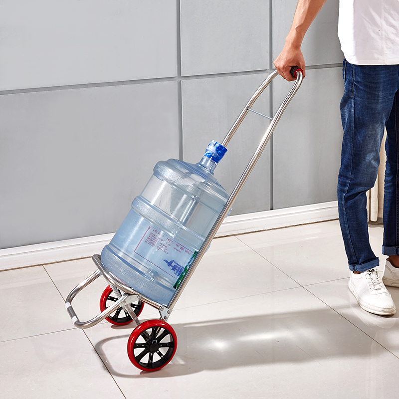 不锈钢购物车爬楼拉杆车折叠买菜车小拉车家用大号老人便携手拉车