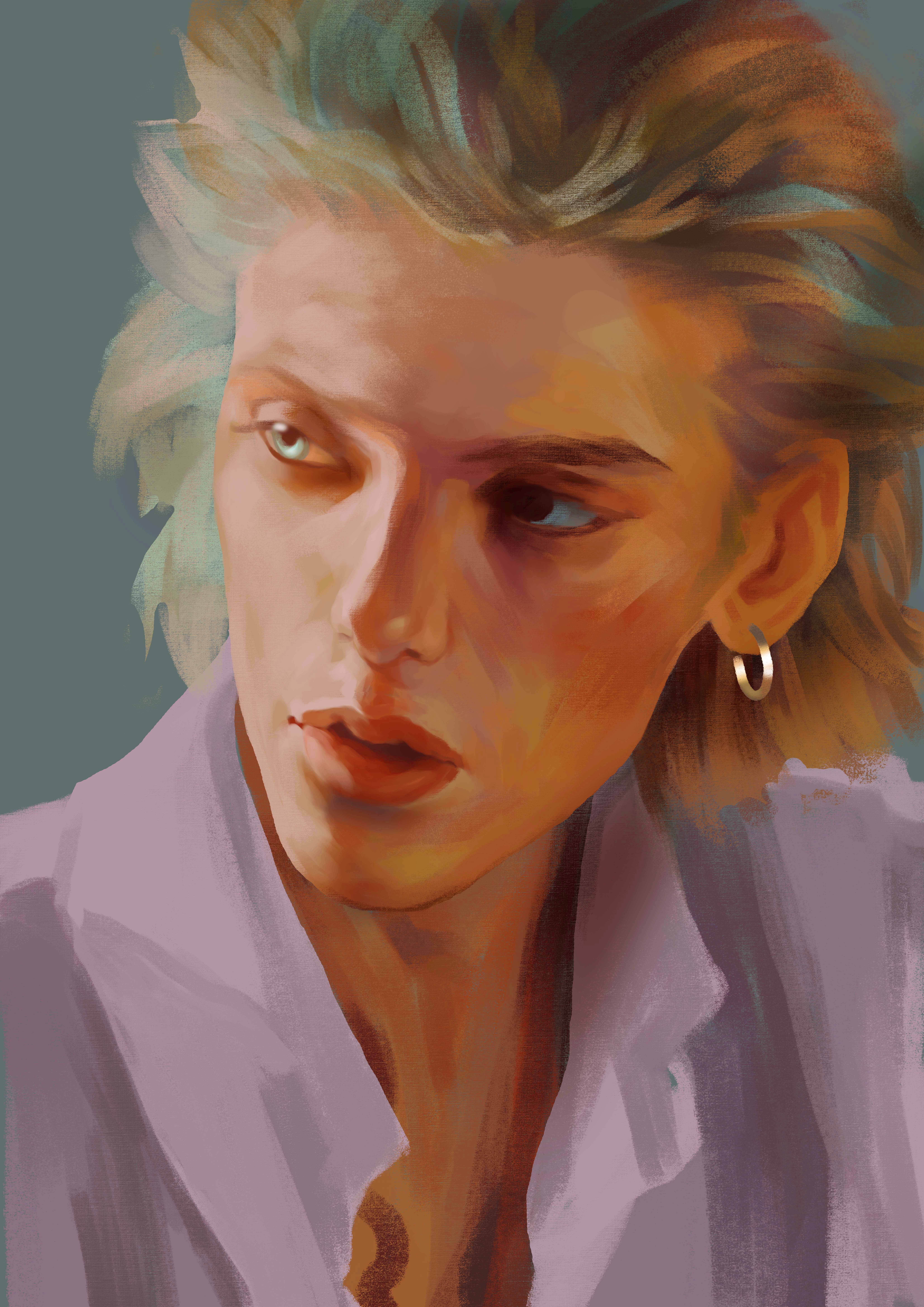 手绘写实个性男性头像真人照片插画人物微信手绘真人漫画