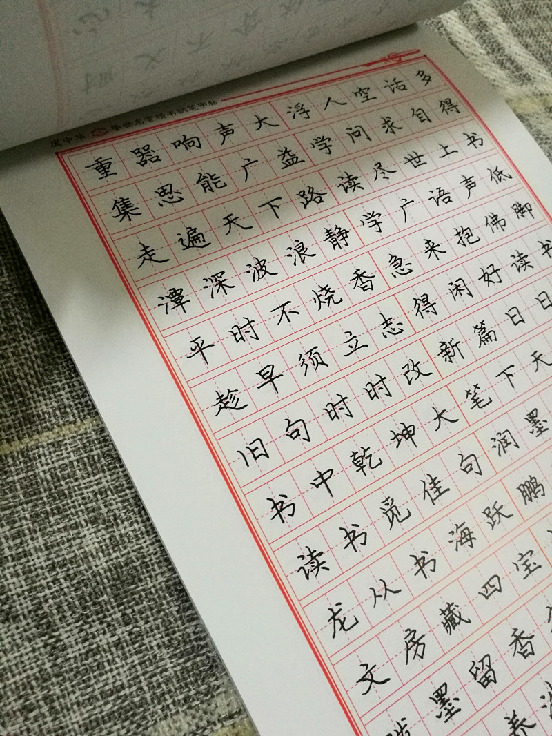 包邮 庞中华钢笔楷书字帖 硬笔字帖描摹版成人正楷练习警世名言