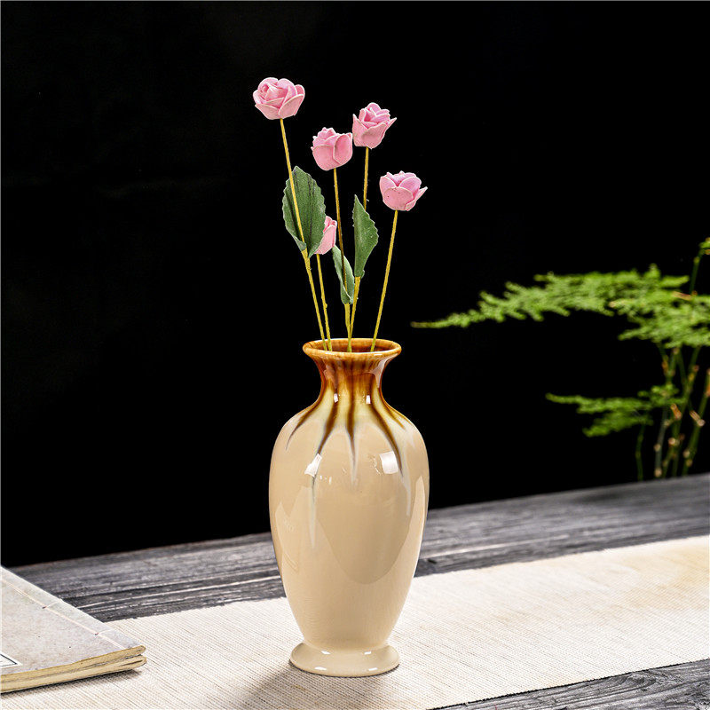花瓶观音瓶玉净瓶茶道花插插花家居摆件水培花瓶