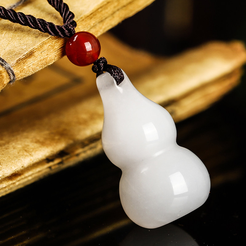 新疆项链葫芦白玉平安保平驱邪福禄和田款玉颈饰