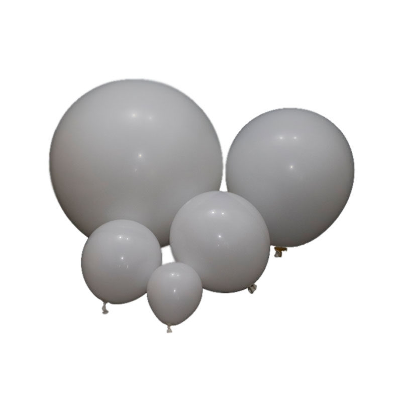 纯白大小气球5寸10寸12寸18寸36寸24寸圆形亚光白色长条造型汽球