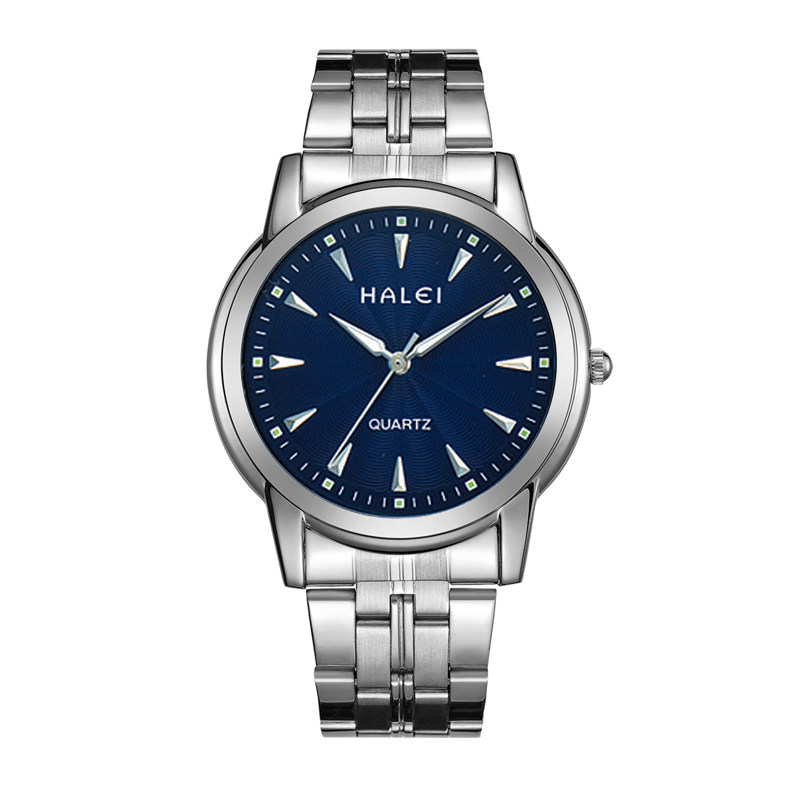 halei哈雷348手表情侣表经典商务男表时尚潮流女表防水钢带石英表