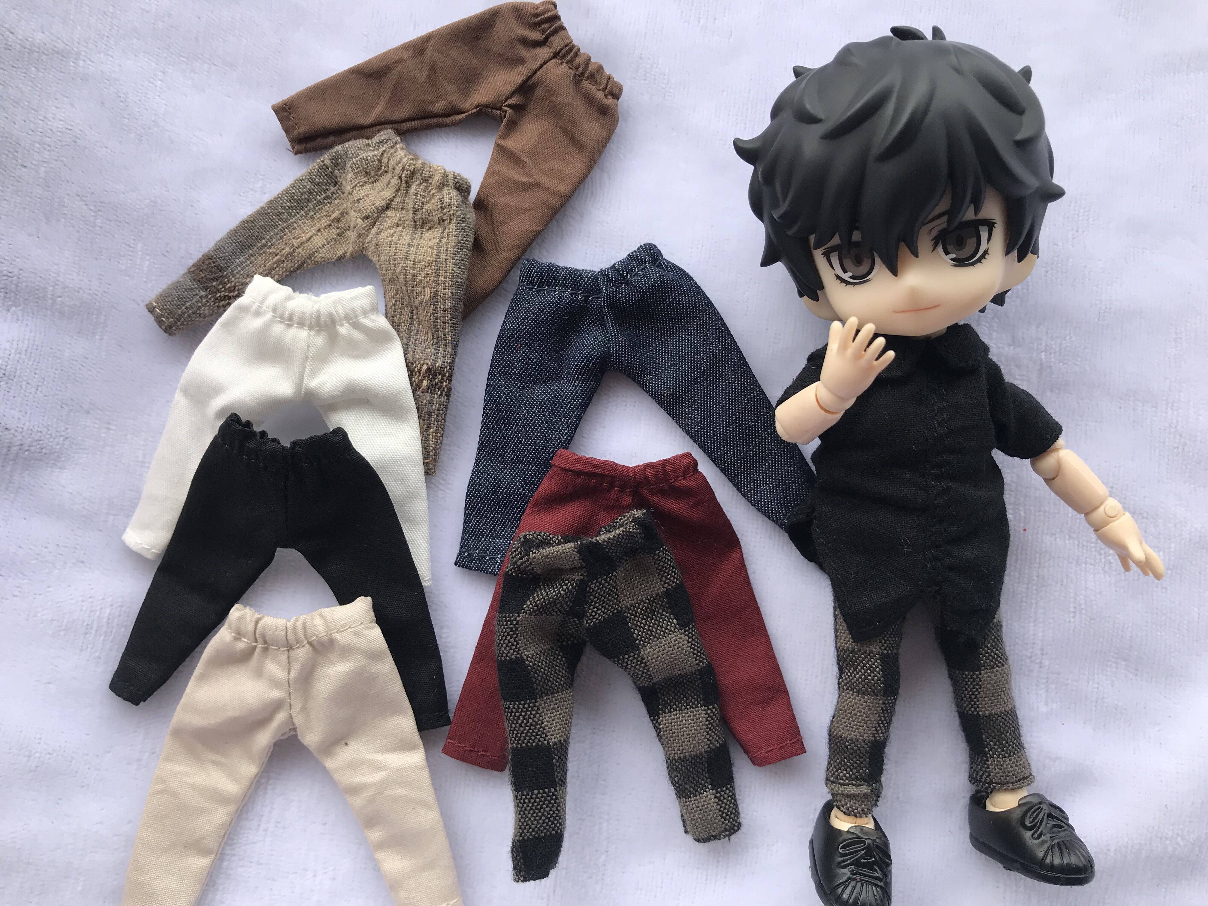 鱼希ob11gsc粘土人娃娃娃衣长裤小脚裤修身裤