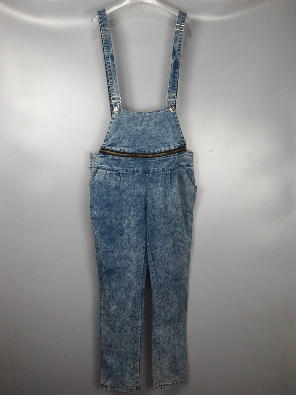 vintage古着中古80年代雪花牛仔摇滚朋克街头背带休闲裤