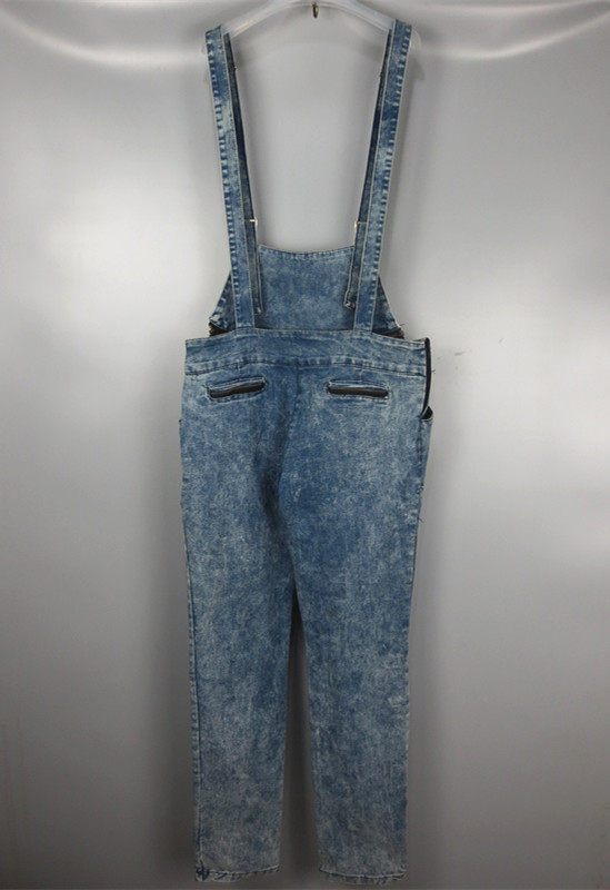 vintage古着中古80年代雪花牛仔摇滚朋克街头背带休闲裤