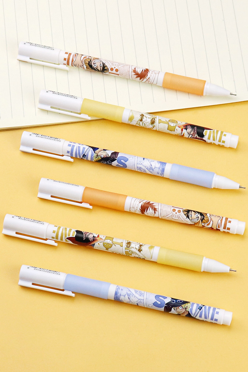 晨光航海王新征途限定中性笔学生针管黑色速干水笔中性笔