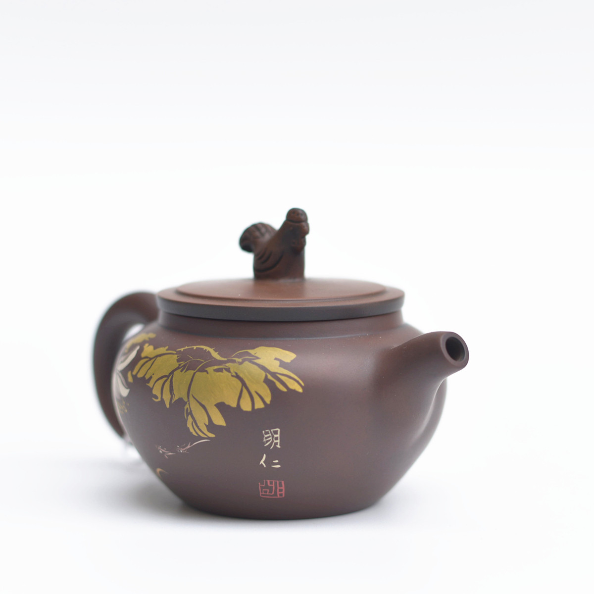 云南建水紫陶茶壶名家仁烨堂金作品手工明仁茶壶