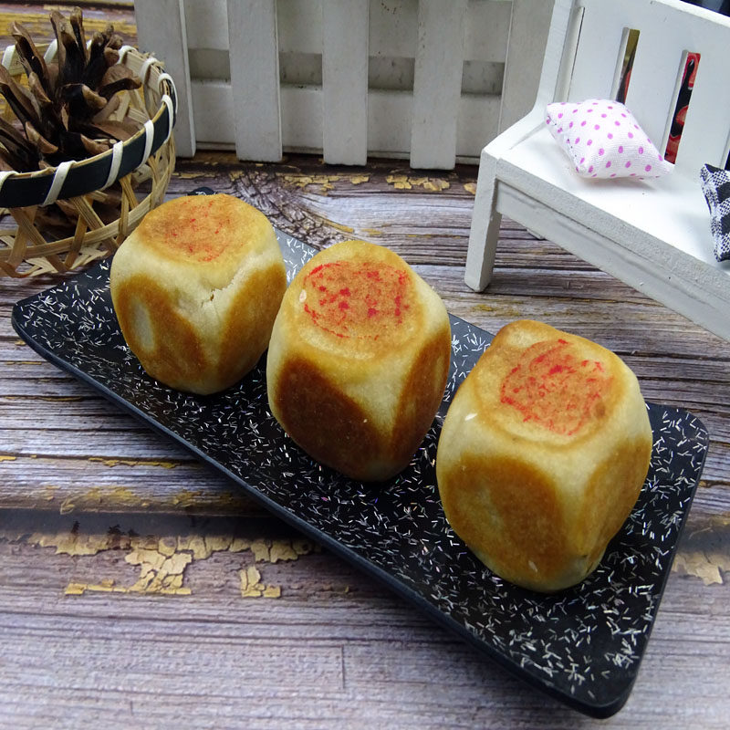 潮汕特产咸香宝岛绿豆豆饼潮州平正宗宝斗饼传统糕点